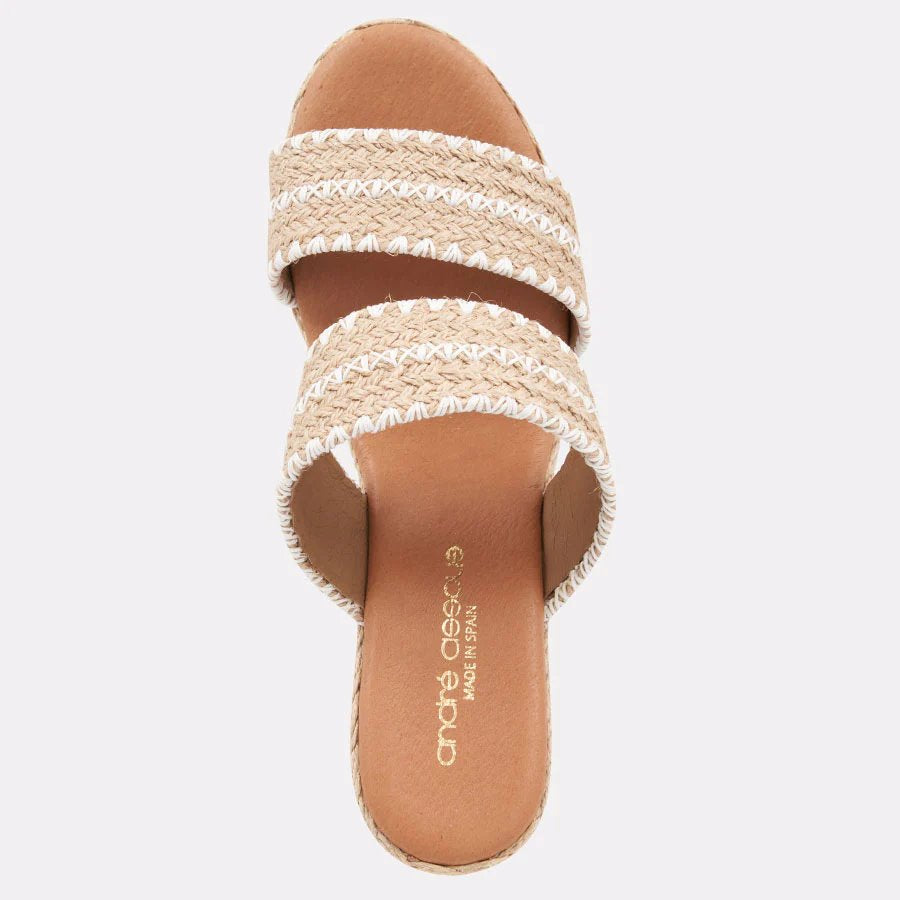 Nolita Raffia Natural White Shoes - Wedges - Espadrille Andre Assous 