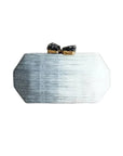 Woven Clutch Light Gray