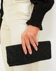 Fold Over Clutch Black Clutch Tiana Designs 