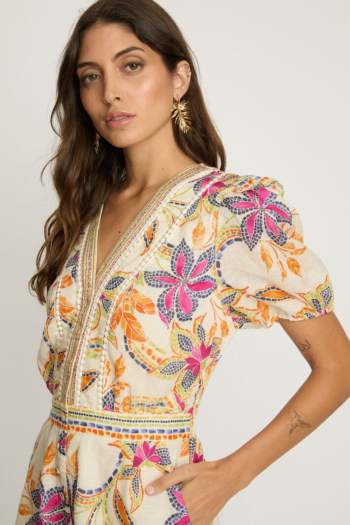 Dany Romper Stitched Flower Dresses - Jumpsuits &amp; Rompers Caballero 