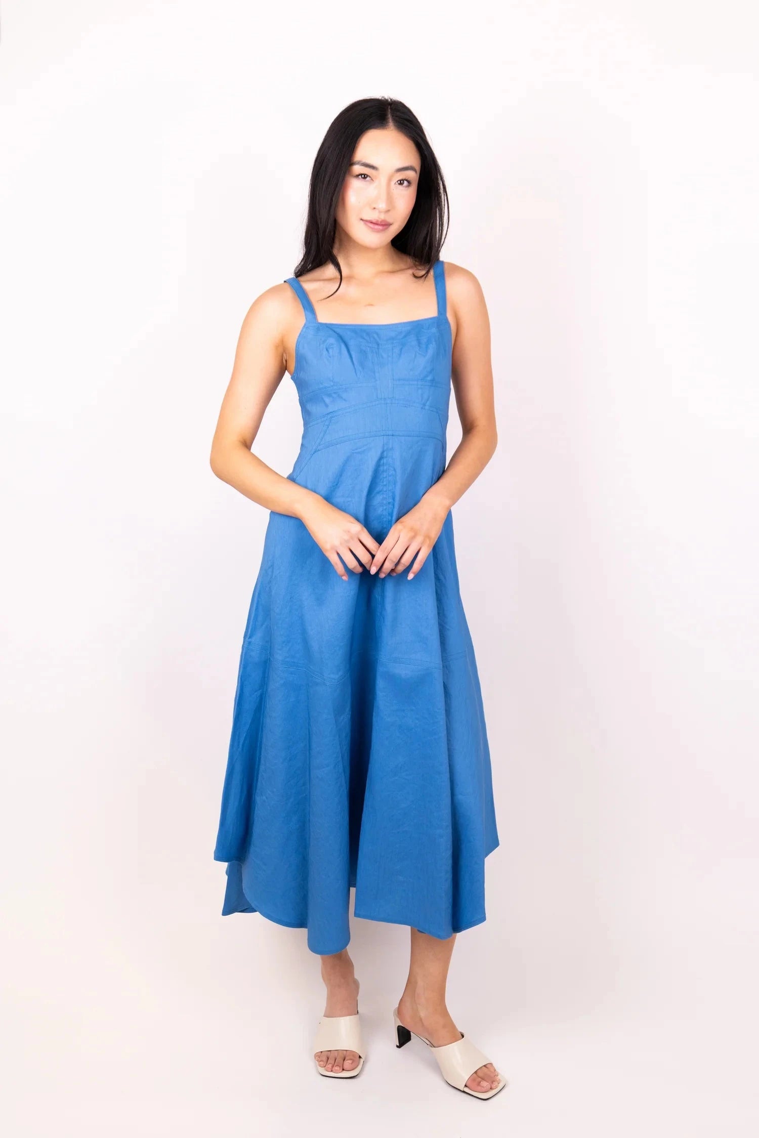 Harlow Dress Tahoe Blue Dresses - Midi A.L.C 