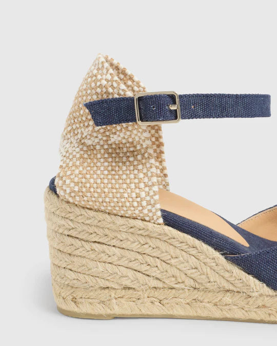 Carol Canvas Azul Oxford Shoes - Wedges - Espadrille Castaner 