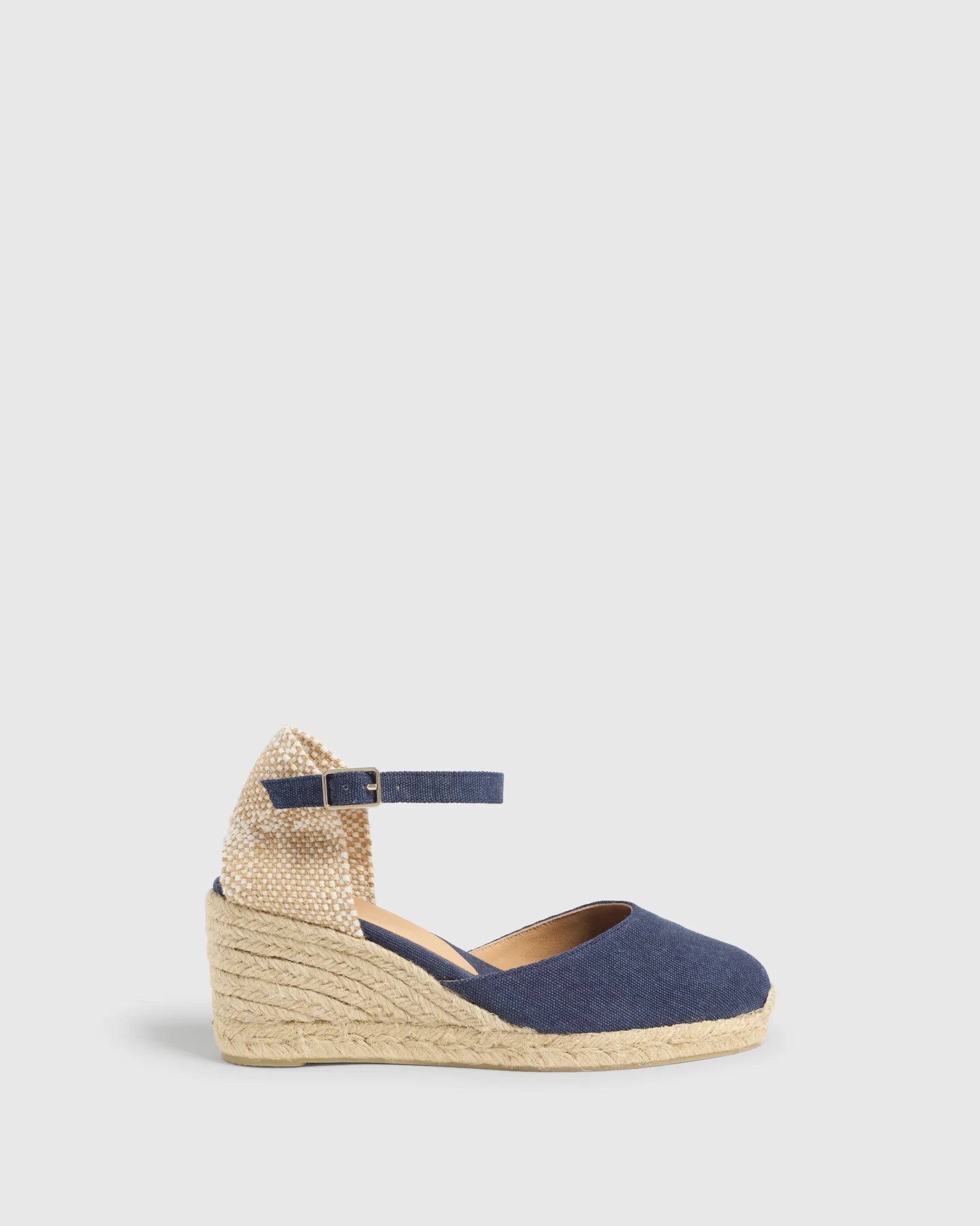 Carol Canvas Azul Oxford Shoes - Wedges - Espadrille Castaner 