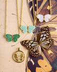 Freedom Stone Butterfly Necklace Mother Of Pearl Necklaces Jane Win 