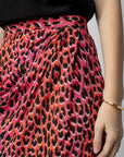 Jamelia Leopard Silk Skirt Rose Skirts - Midi Zadig & Voltaire 