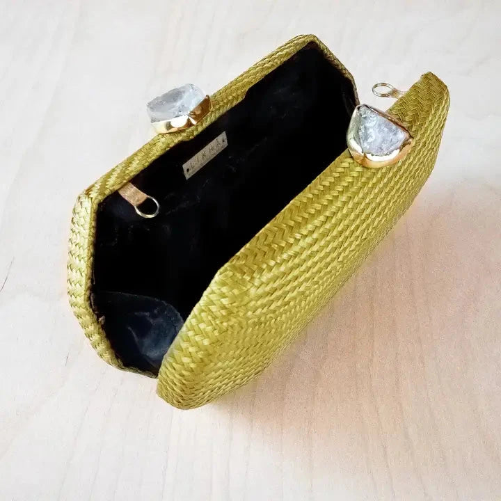 Straw Clutch Matcha