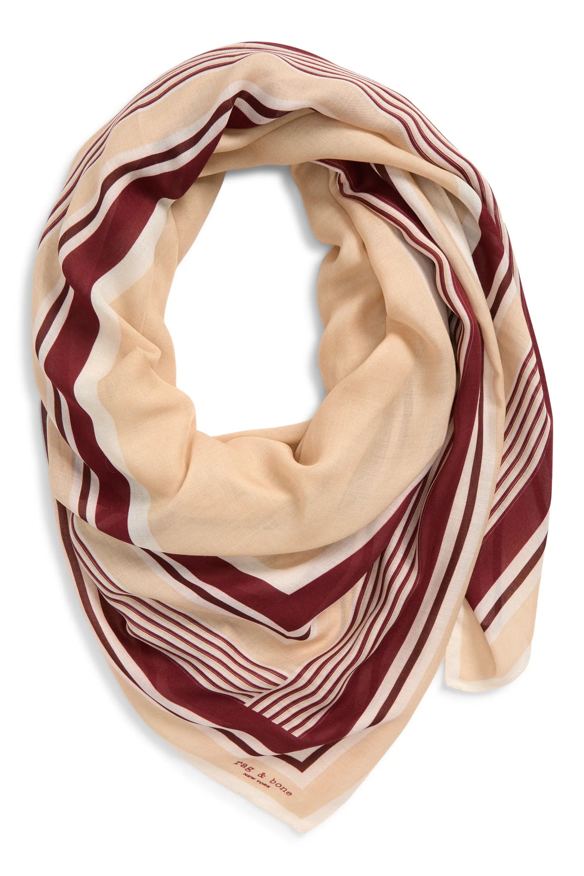 Lina Striped Scarf Pomegranate