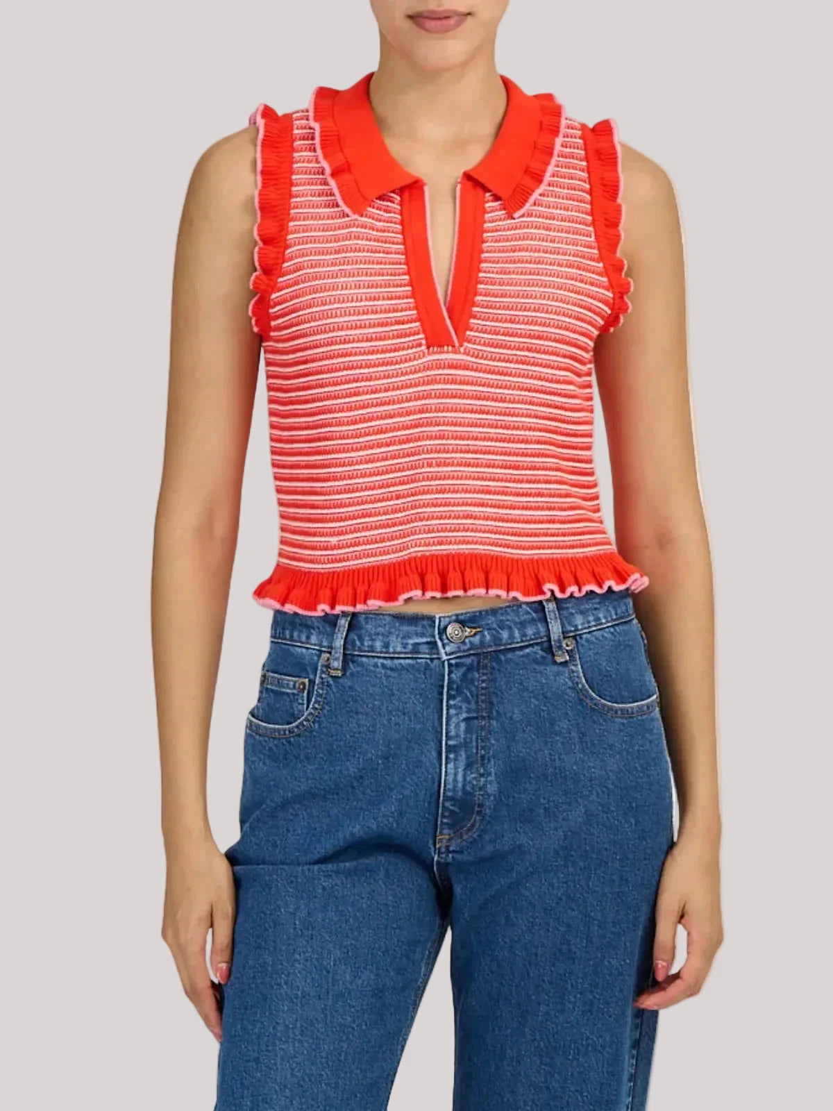 Clem Top Red Tangerine Tops - Tanks Cinq A Sept 