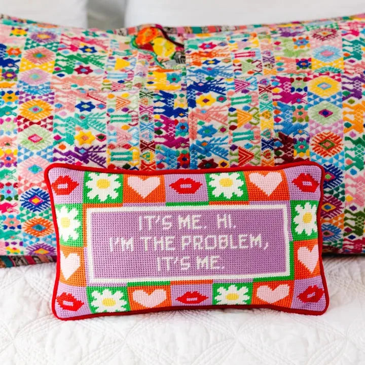 It's Me Needlepoint Pillow Home Decor - Pillows Furbish 