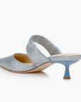 Chloe Blue/ Silver Pumps - Low L'Agence 