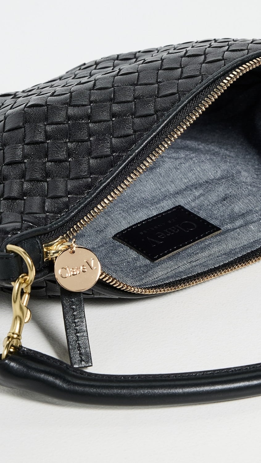 Petit Moyen Messenger Diagonal Black Crossbody Clare V. 