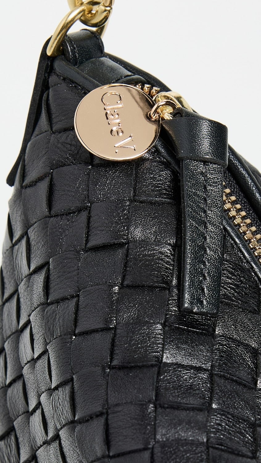 Petit Moyen Messenger Diagonal Black Crossbody Clare V. 