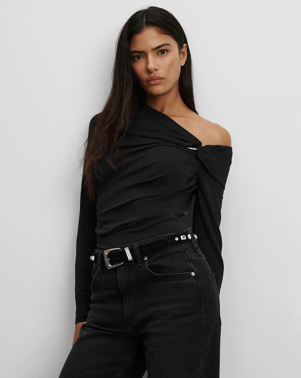 Lozea Off-The-Shoulder Top Black Tops - Blouses Veronica Beard 