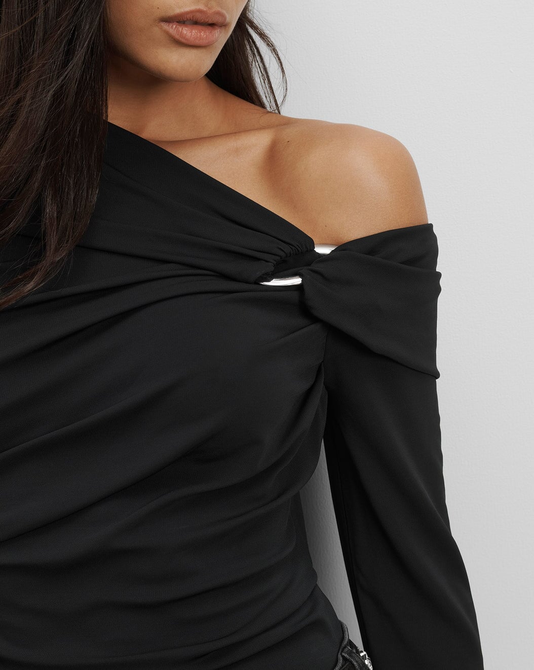 Lozea Off-The-Shoulder Top Black Tops - Blouses Veronica Beard 