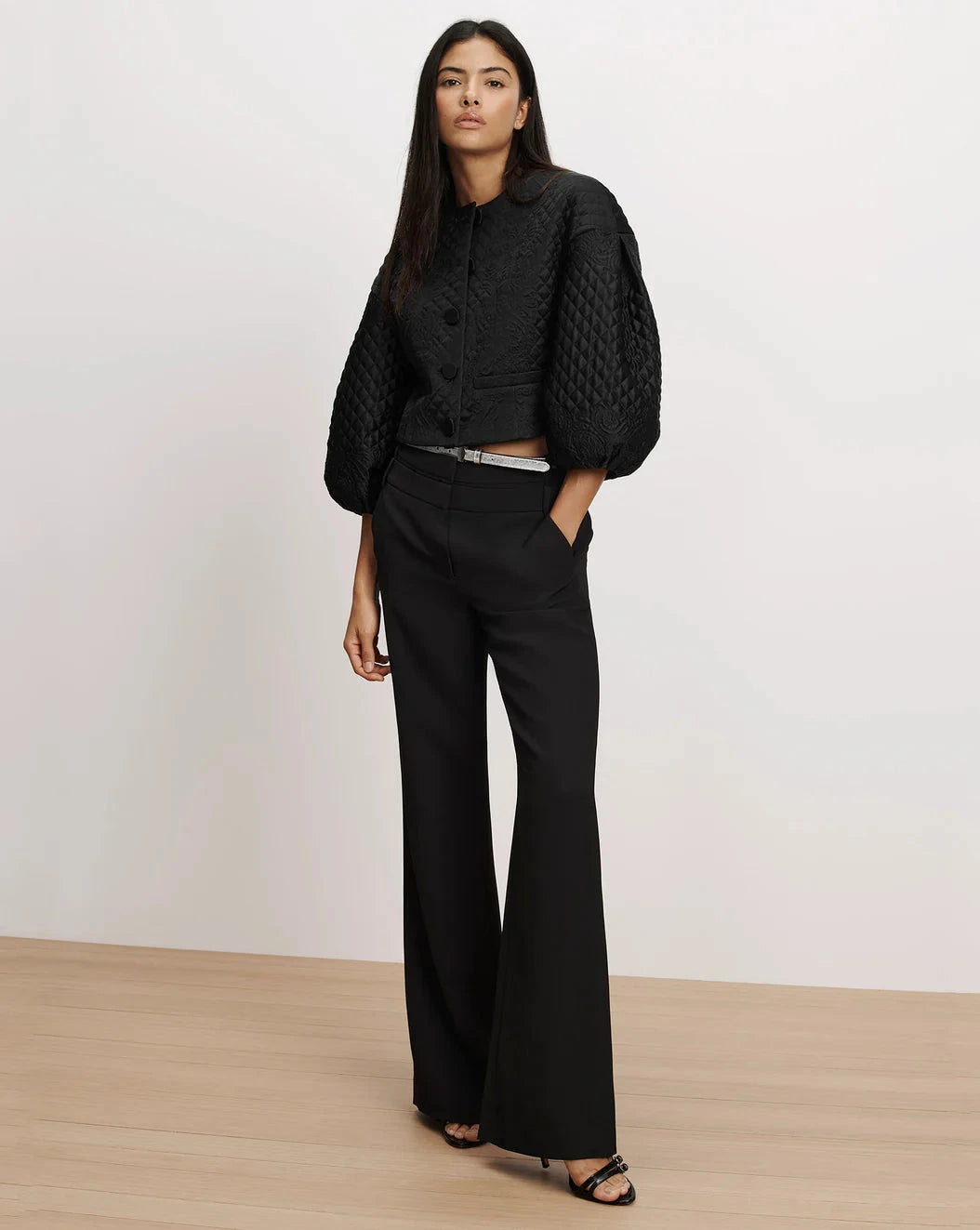 Tonelli Double-Waistband Pant Black Pants - Trousers Veronica Beard 