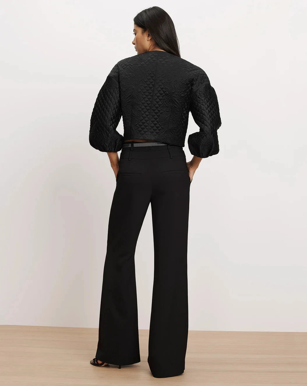 Tonelli Double-Waistband Pant Black Pants - Trousers Veronica Beard 