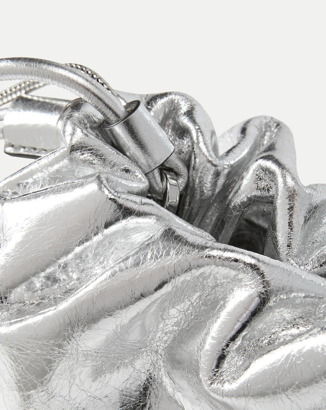 Small Stash Bag Silver Clutch Veronica Beard 