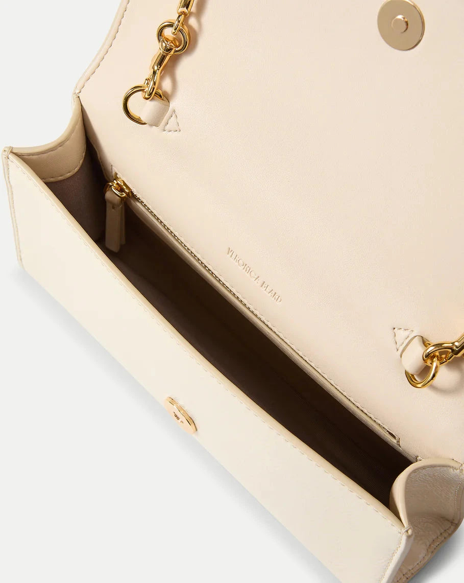 Barre Clutch Off White Patent Leather Clutch Veronica Beard 