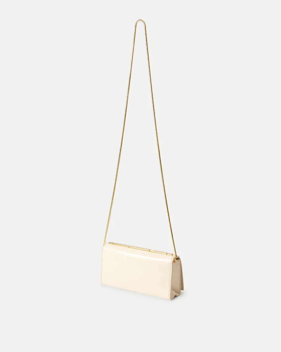 Barre Clutch Off White Patent Leather Clutch Veronica Beard 