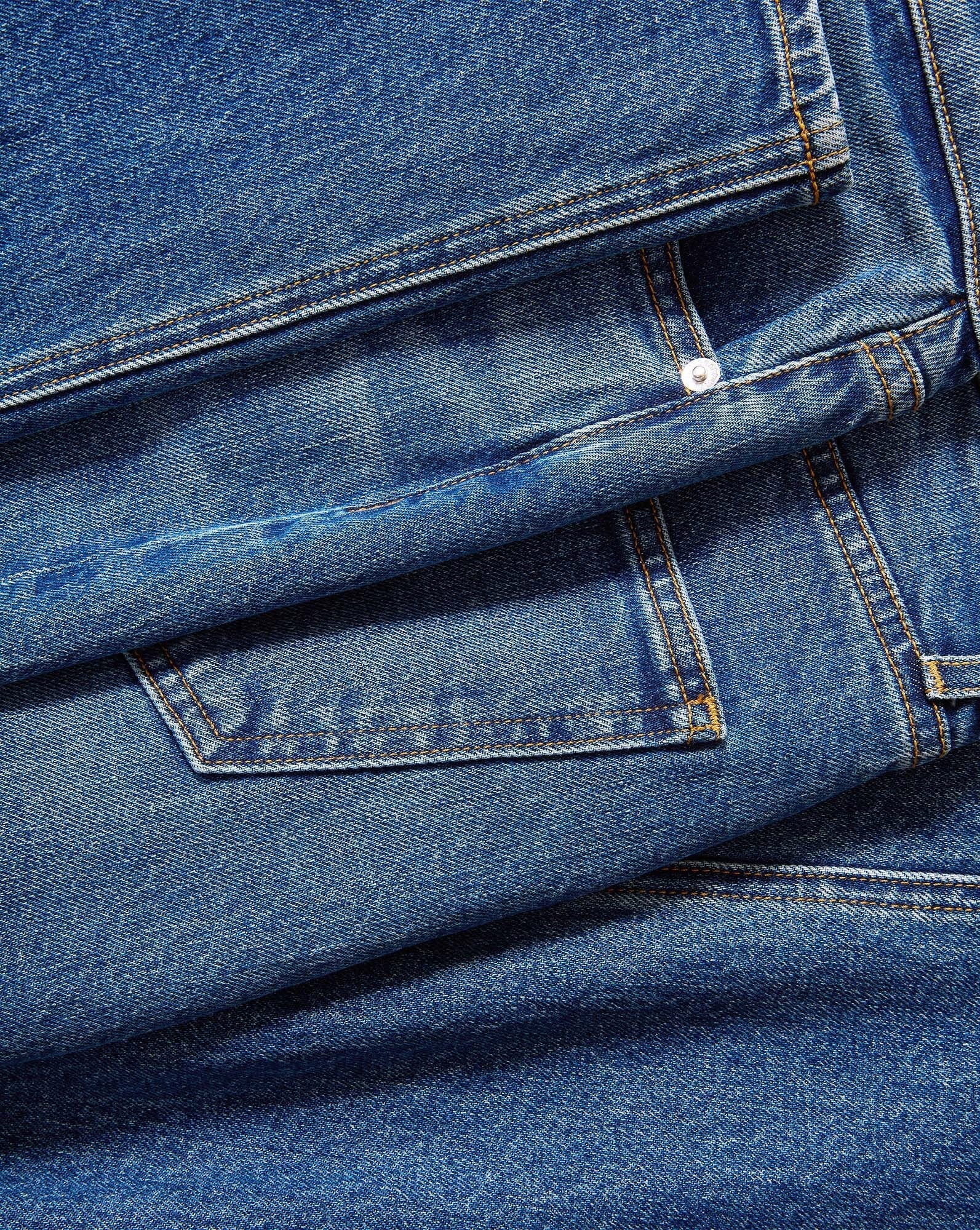 Harley Arc-Leg Jean Rebel Blue Denim - Straight Veronica Beard 