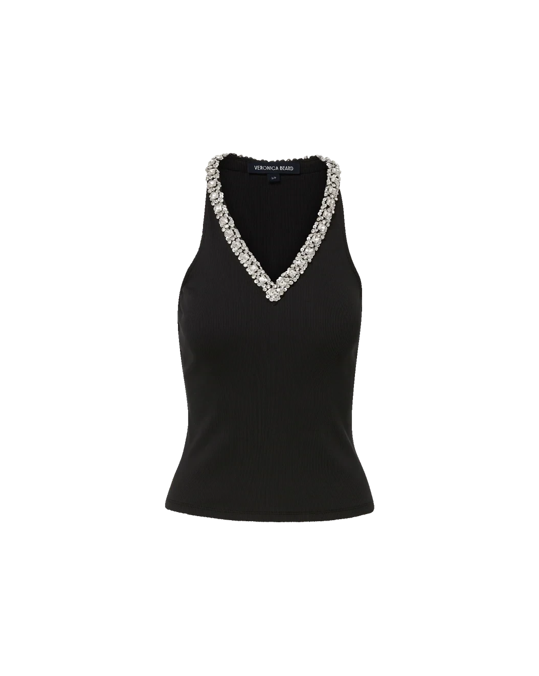 Ayres Embellished Tank Top Black Tops - Tanks Veronica Beard 