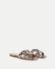 Via Slide Sandal Python Flats - Slide Veronica Beard - Shoes 