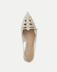 Rashida Woven Slingback Heel Ecru Pumps - Low Veronica Beard - Shoes 