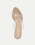 Asha Mid Heel Sandal Sand/Clear Sandals - Heeled Sandals Veronica Beard - Shoes 