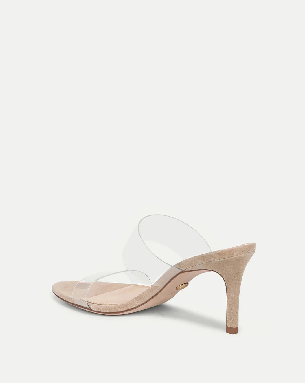 Asha Mid Heel Sandal Sand/Clear Sandals - Heeled Sandals Veronica Beard - Shoes 