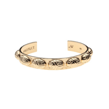 Protect Gold Scarab Cuff