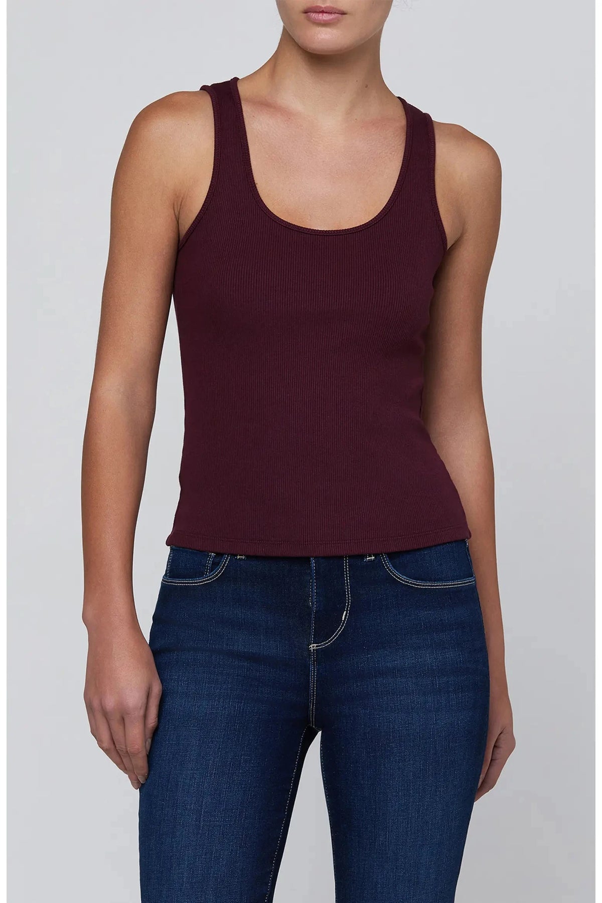 Adira Scoopneck Tank Deep Sangria Tops - Tanks L'Agence 