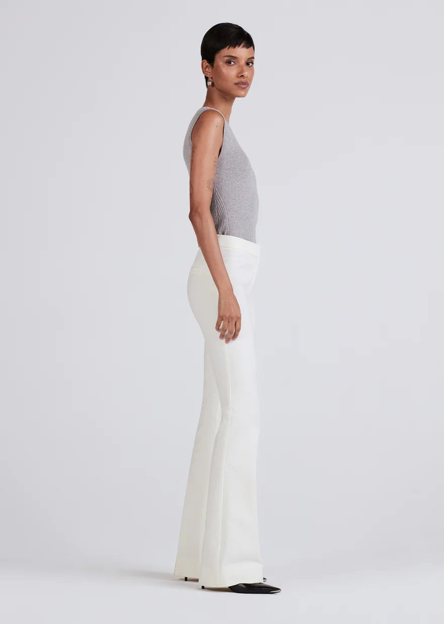 Crosby Flare Trouser Soft White Pants - Trousers Derek Lam 