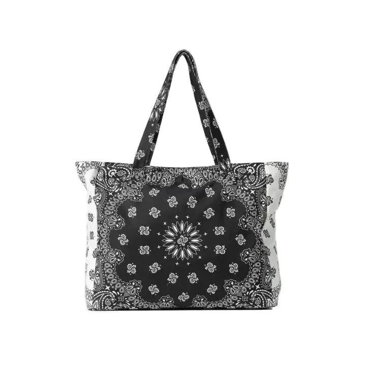 Bailey Bandana Tote Black/White Tote &amp; Satchel Haute Shore 