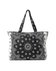 Bailey Bandana Tote Black/White Tote & Satchel Haute Shore 
