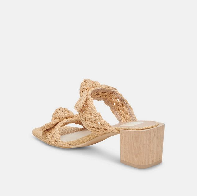 Zemmie Natural Raffia Shoes - Sandals - Heeled Sandals Dolce Vita 