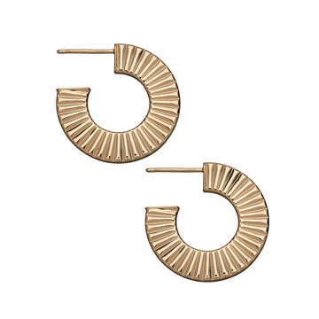 Hila 1" Hoops Yellow Gold Jewelry - Earrings Jennifer Zeuner 