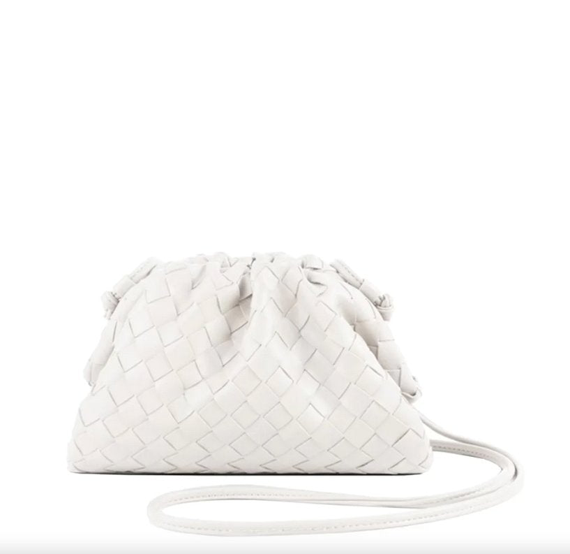 Woven Cloud Clutch Ivory Handbags - Clutch Accessory Concierge 