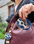 Hand Painted Caviar Compact Mirror Beauty & Hair Solar Eclipse 