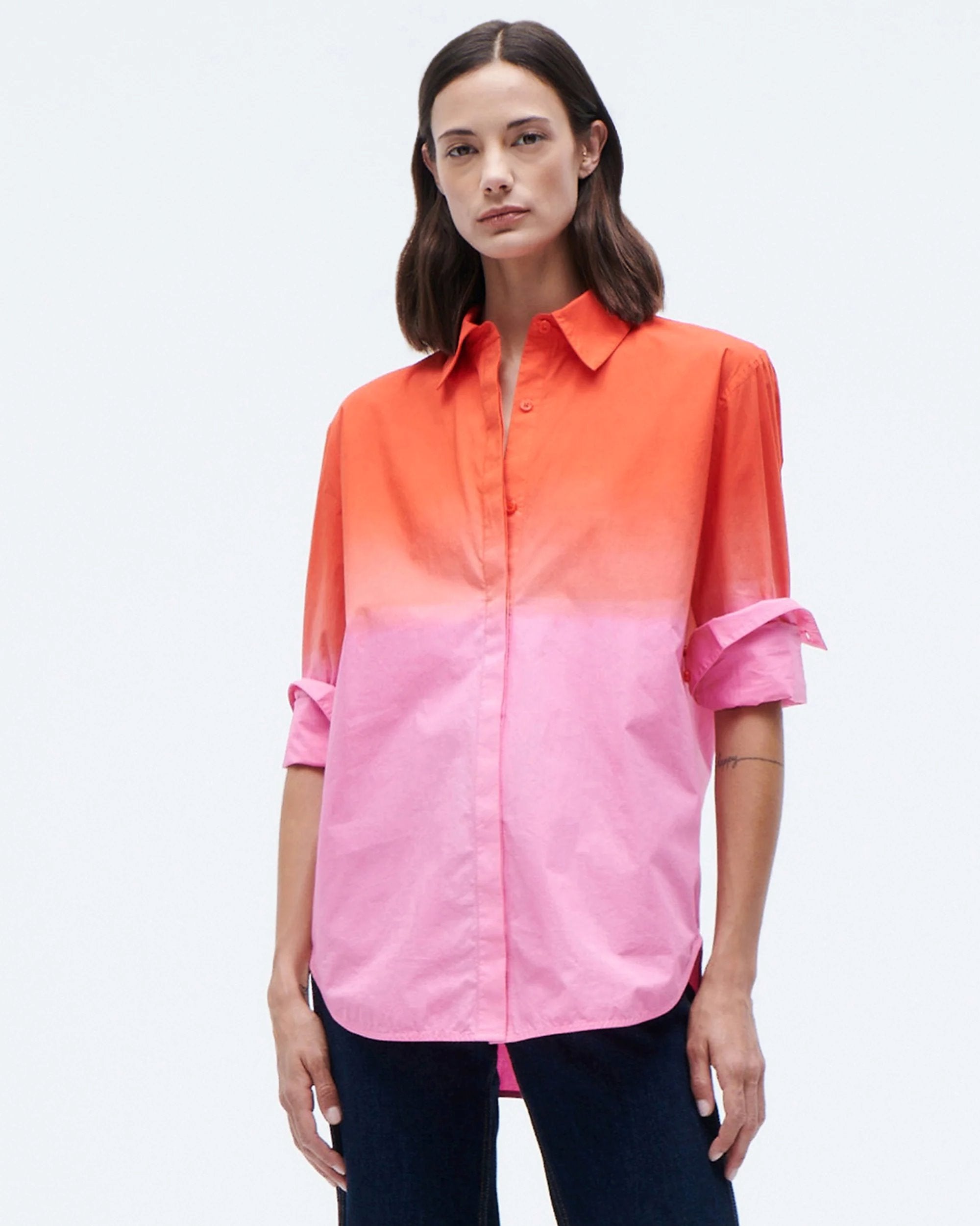 Tai Tai Top Sunset Ombre Top - Button Down Figue 