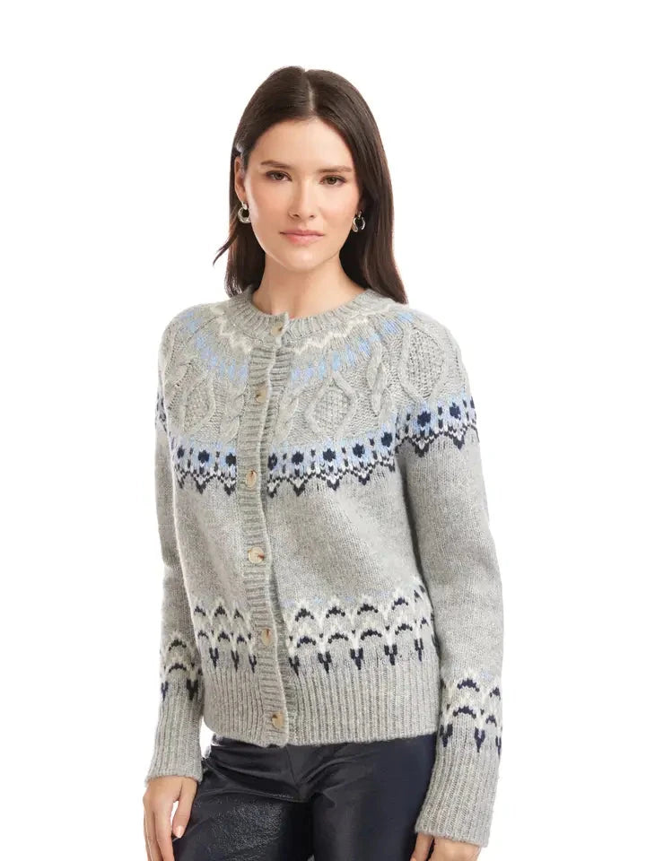 Astrid Cardigan Sweater Multi Blue Grey Sweater - Cardigans Fifteen Twenty 