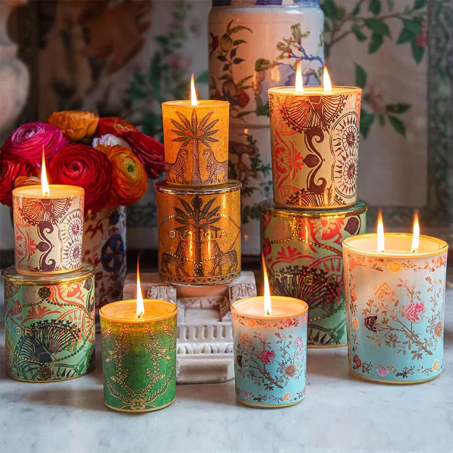 Medium Florio Decorated Candle Candles & Diffusers - Candles Ortigia 