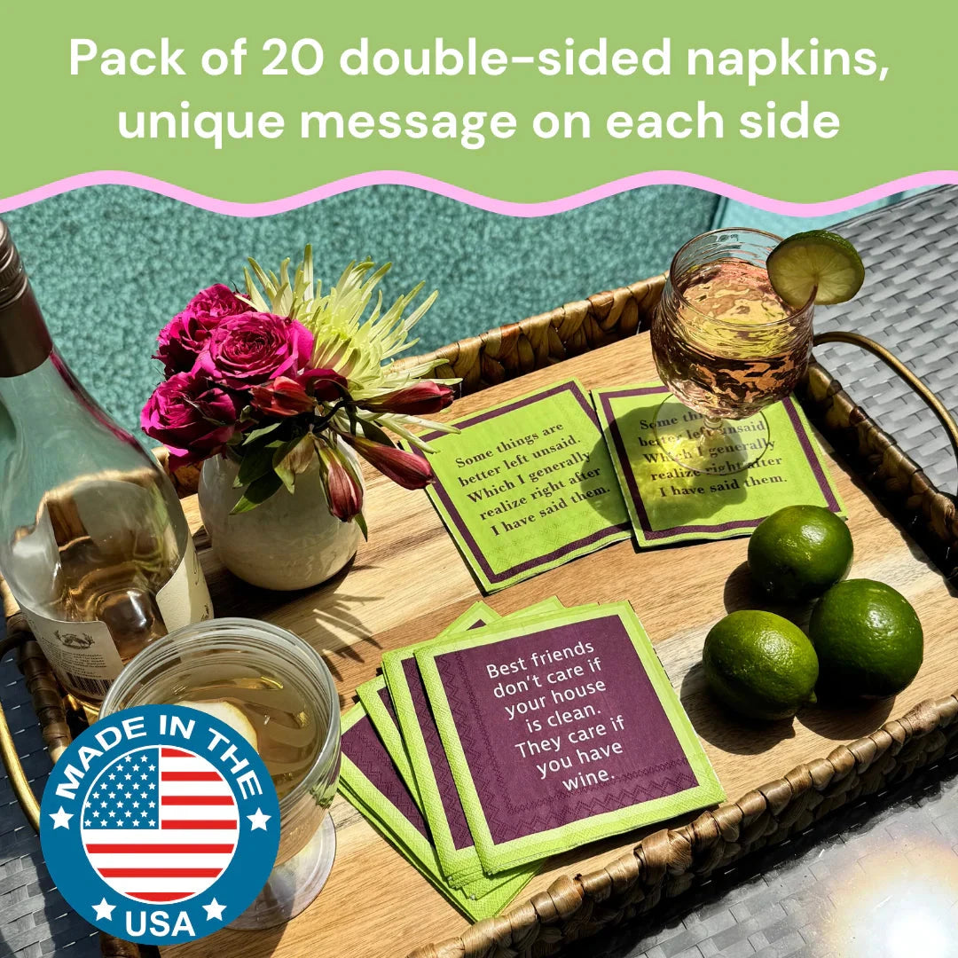 Half Hour Cocktail Napkin Home Decor - Tabletop Drinks On Me 