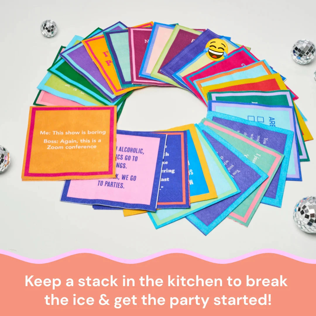 Half Hour Cocktail Napkin Home Decor - Tabletop Drinks On Me 