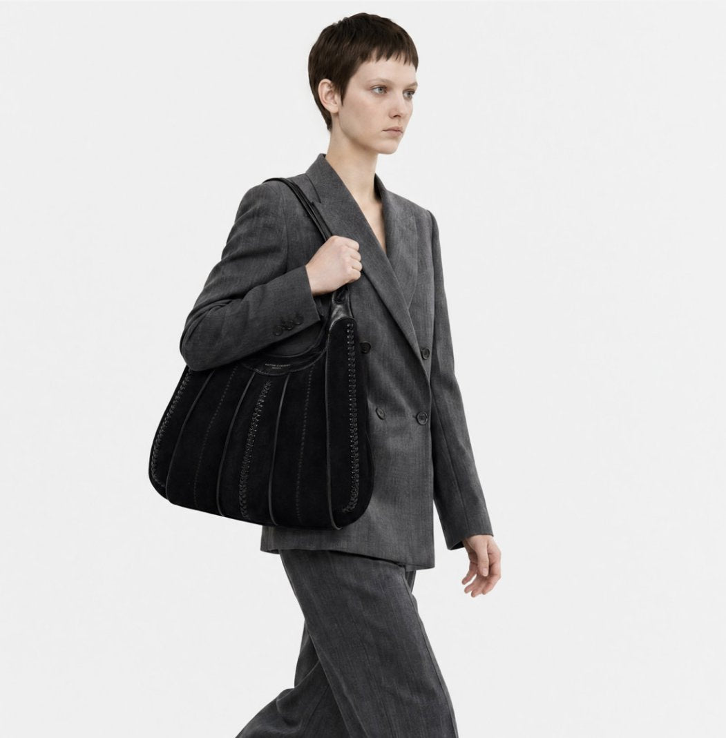 Dua Suede Nero Tote &amp; Satchel Gianni Chiarini 