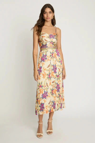 Dayna Dress Stitched Flower Dresses - Midi Caballero 