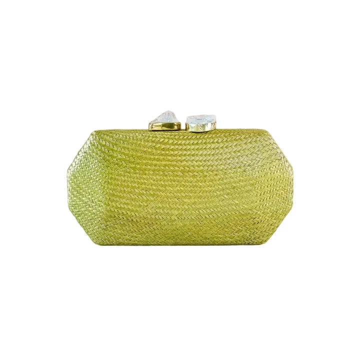 Straw Clutch Matcha