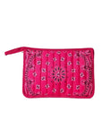 Beau Bandana Pouch Hot Pink Cosmetic Haute Shore 