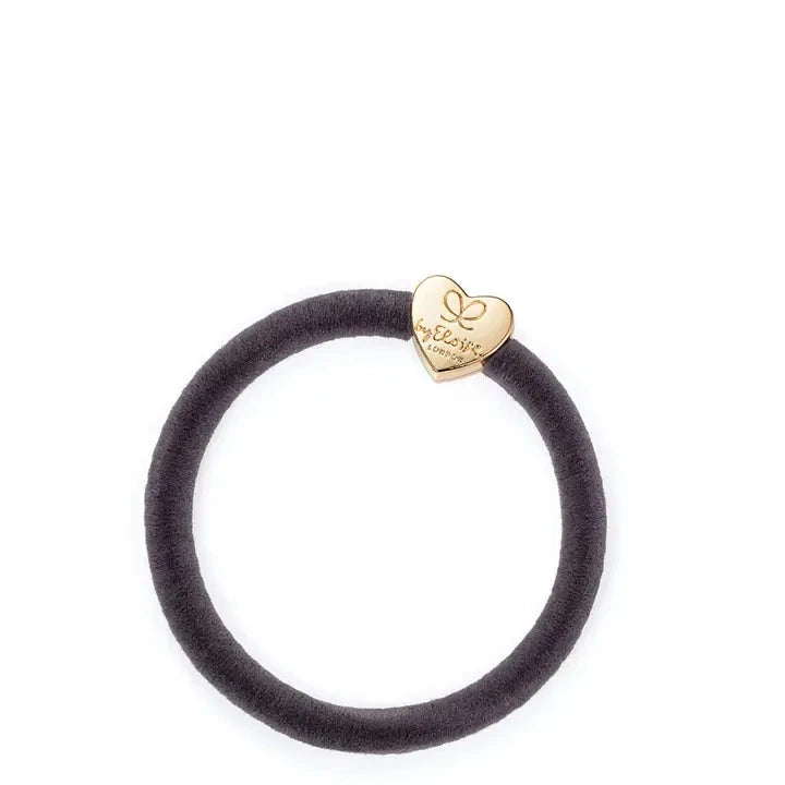 Velvet Gold Heart Hair Tie French Grey Beauty & Hair By Eloise 