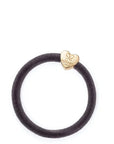 Velvet Gold Heart Hair Tie French Grey Beauty & Hair By Eloise 