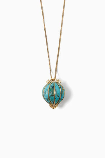 NG-14882LQ Balloon Pendant Necklace Turquoise Jewelry - Necklaces Chan Luu 